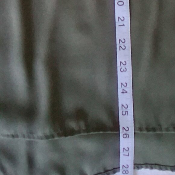 Women's Reitmans Olive Green 3/4 Length Sleeve Blouse, Braid & Gold Buttons, 3 - Picture 13 of 15